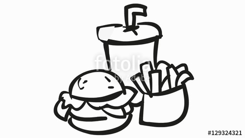 500x281 fast food junk food cartoon illustration hand drawn animation