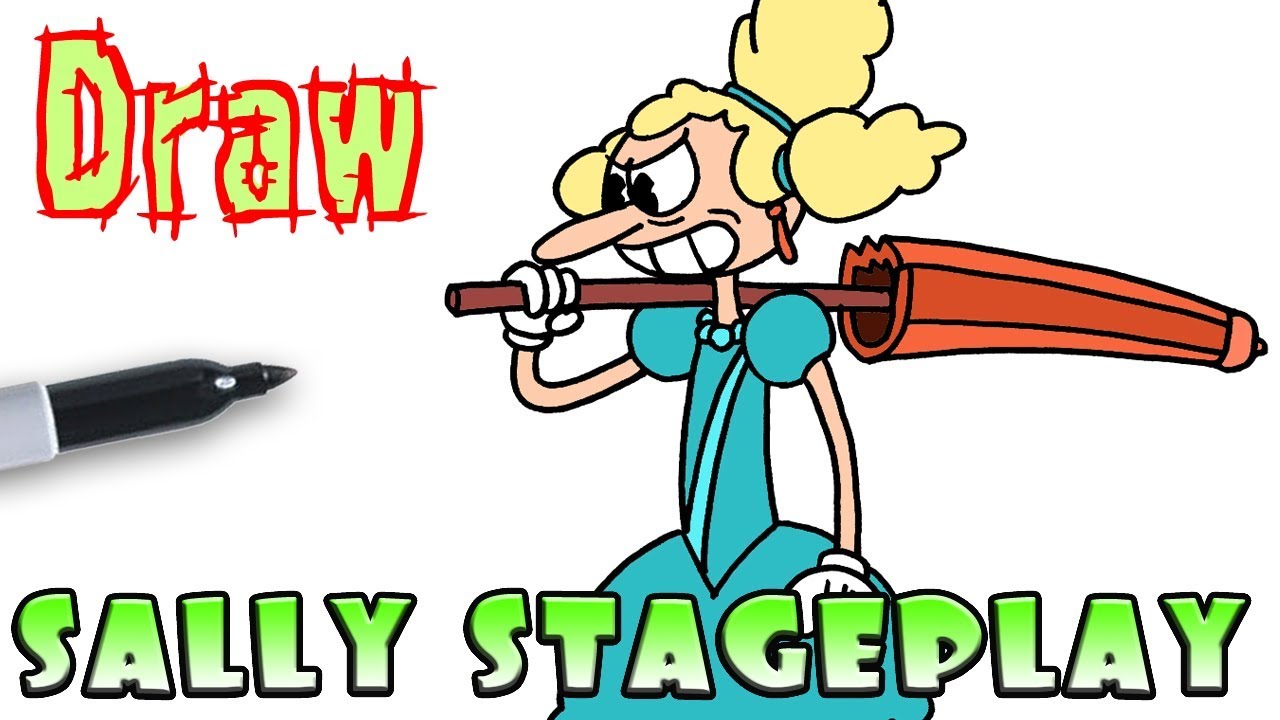 1280x720 How To Draw Sally Stageplay Cuphead