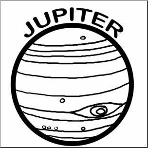 304x304 Clip Art Planets Jupiter Bampw I Abcteach