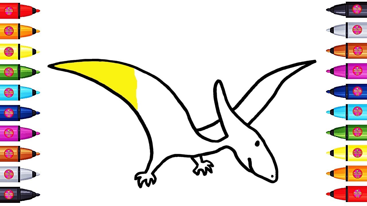 1280x720 Drawing And Painting Pterodactyl From Jurassic Park Coloring Pages