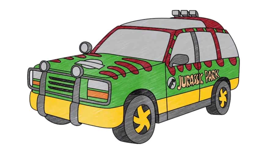 854x480 How To Draw A Jurassic Park Explorer Vehicle
