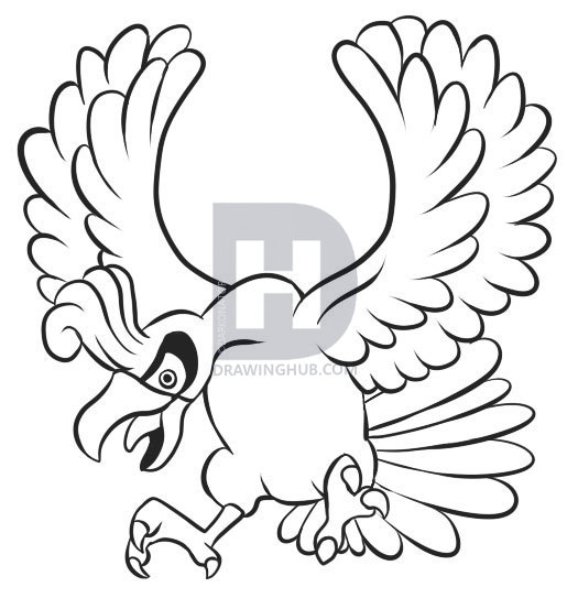 525x543 How To Draw Ho Oh, Step