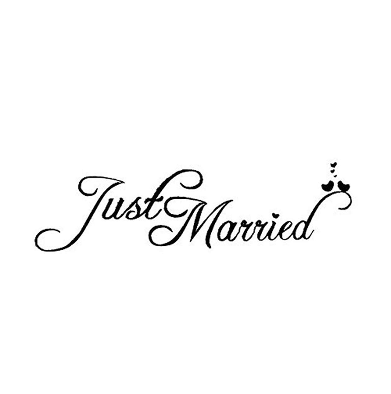 1258x1267 Just Married Car Window Sticker Perfect For A Surprise Wedding
