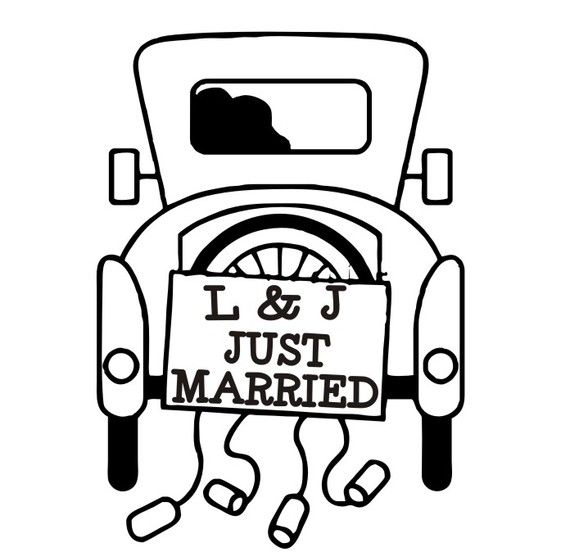 570x552 old car rubber stamp with monogram initials great for diy wedding