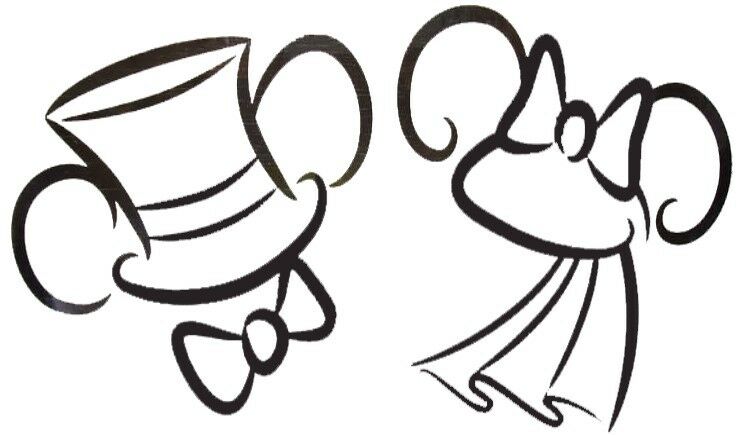 737x435 Custom Vinyl Car Decal Run Wedding Just Married Bride Minnie Groom