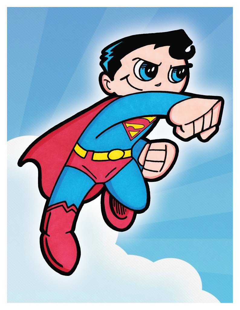 794x1028 Superman X Color Digital Print Hand Drawing Etsy
