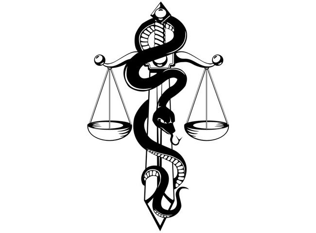 650x480 Justice Scale Tattoo Designs