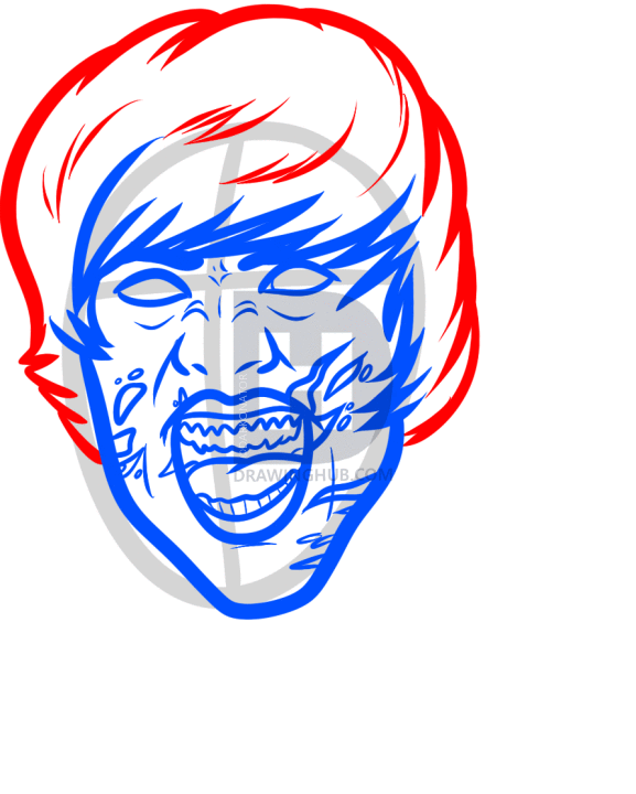 577x720 How To Draw Zombie Justin Bieber, Step