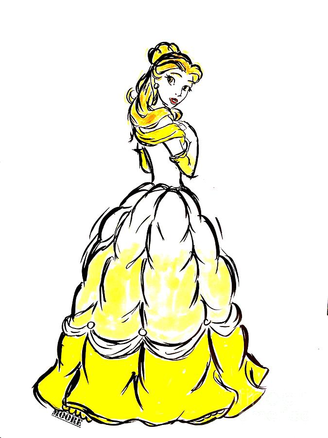 675x900 Disney Beauty And The Beast Drawing