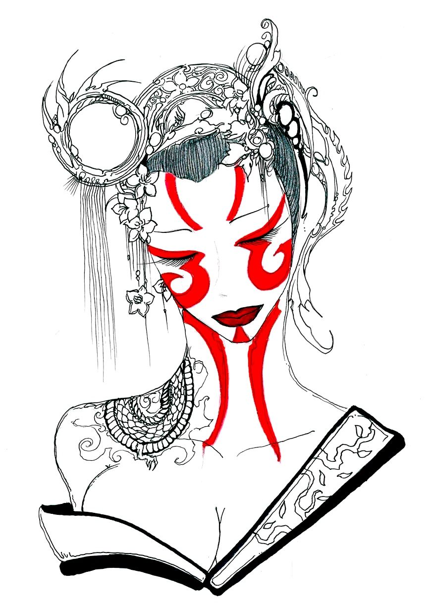 866x1225 kabuki blossoms