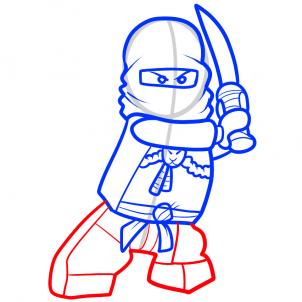 302x302 How To Draw K Kai Ninjago, Step