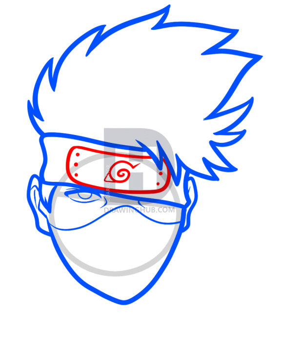 580x720 How To Draw Kakashi Easy, Step