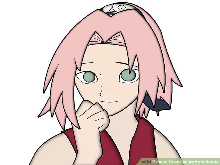 728x546 How To Draw Sakura From Naruto Steps
