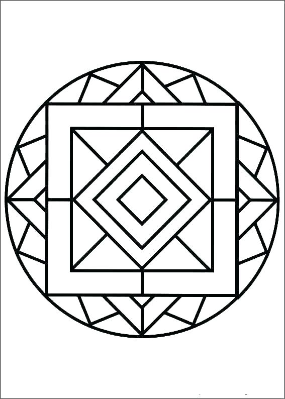 567x794 Free Printable Kaleidoscope Coloring Pages