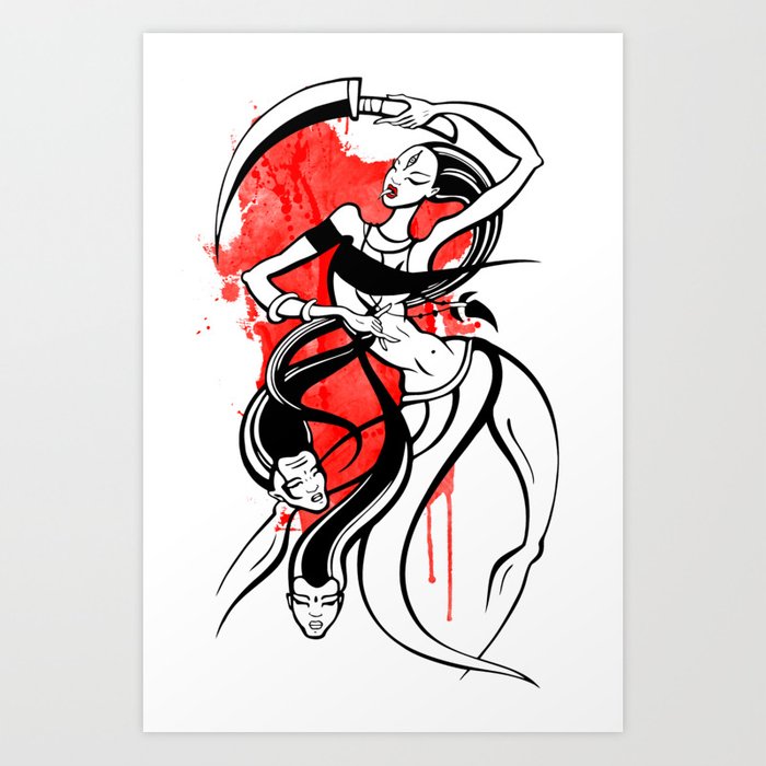 700x700 hindu goddess kali art print