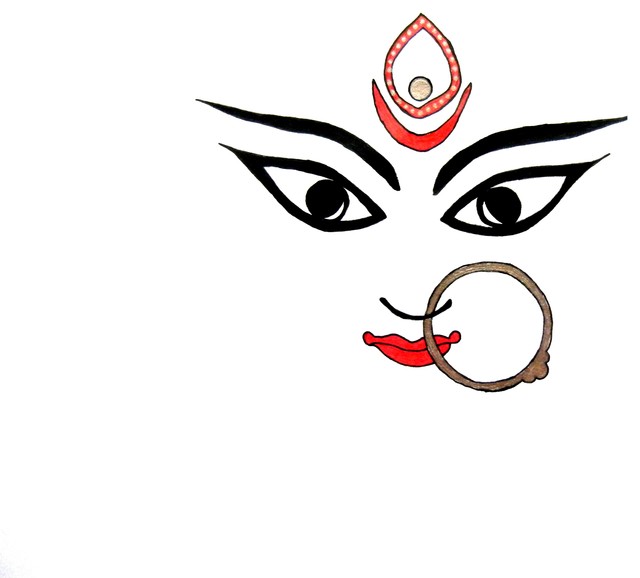 640x578 maa kali, original, drawing