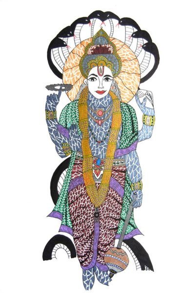 375x600 Hindu God Drawings Fine Art America