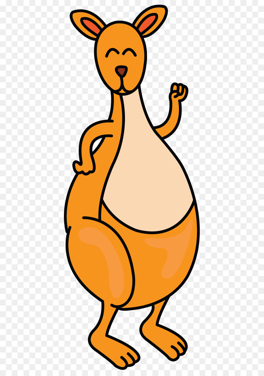 900x1280 Drawing, Kangaroo, Cartoon, Transparent Png Image Clipart Free