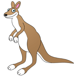 250x250 Cartoon Kangaroos Step