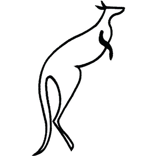500x500 kangaroo outline kangaroo outline x outline kangaroo drawing