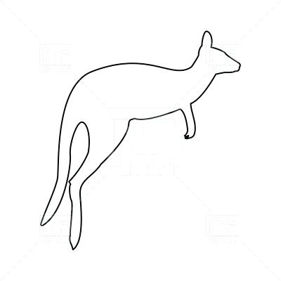 400x400 kangaroo outline kangaroo template com kangaroo outline drawing