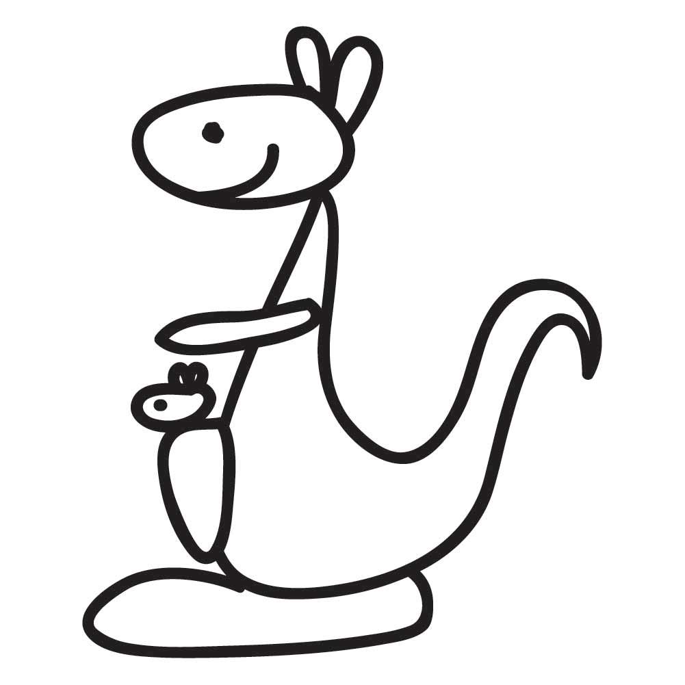 1001x1001 Kids Animal Drawing Doodles Mommy Kangaroo