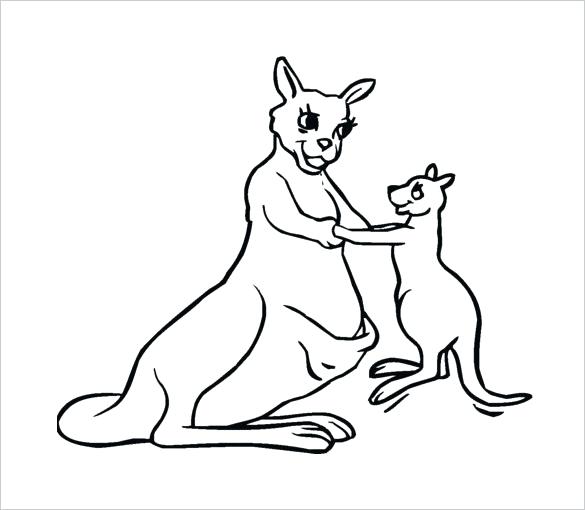 585x510 Drawings Of Kangaroos Kangaroo Drawing Pics Kangaroos Drawings
