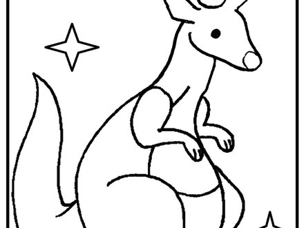 Kangaroo Drawing For Kids
