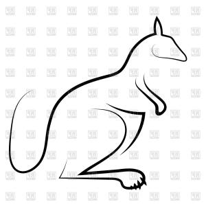300x300 Outline Of Kangaroo Vector Clipart Sohadacouri