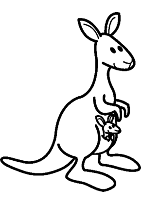 290x420 Drawing Kangaroos Simple Transparent Png Clipart Free Download