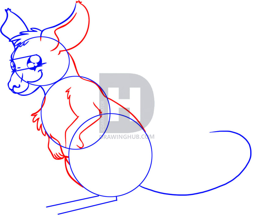 840x720 How To Draw A Cartoon Kangaroo, Step