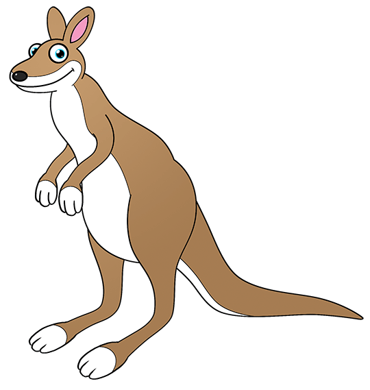 540x569 Cartoon Kangaroos Step