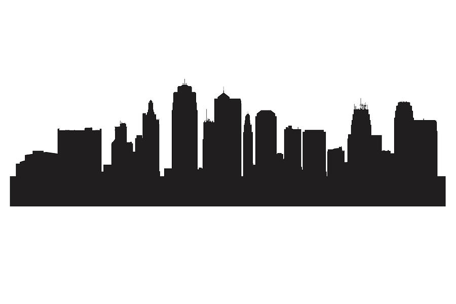 900x600 kansas city skyline silhouette digital art
