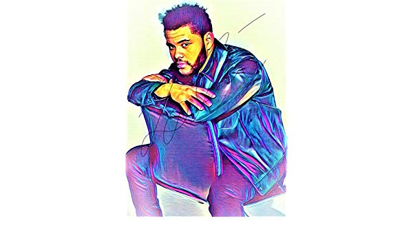 600x350 The Weeknd Abstract Drawing Print Poster Hand Drawn Pop Art