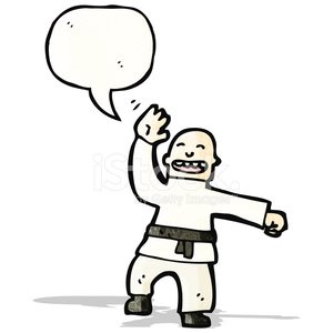 300x300 Cartoon Karate Expert Premium Clipart