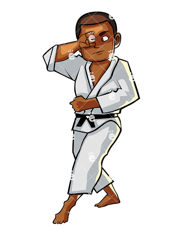 585x755 A Black Male Doing Karate
