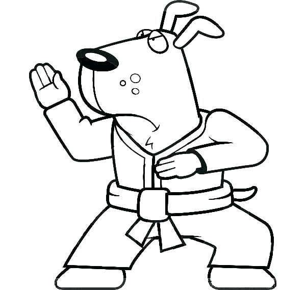 600x569 Karate Coloring Pages To Print