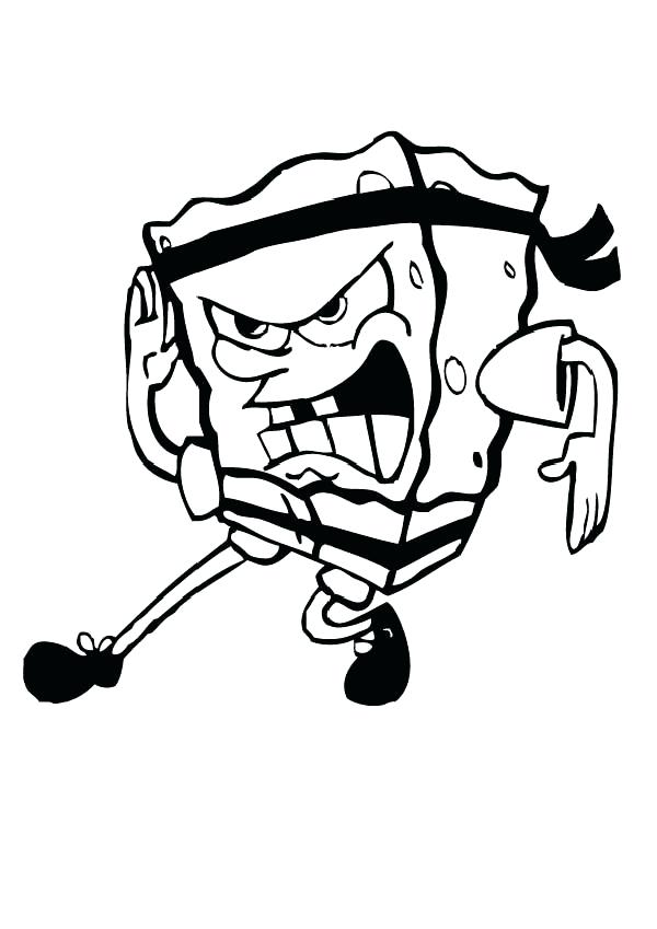 600x849 Spongebob Karate Coloring Pictures Free Download Clip Art