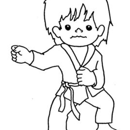 268x268 Karate Kid Punching Techniques Coloring