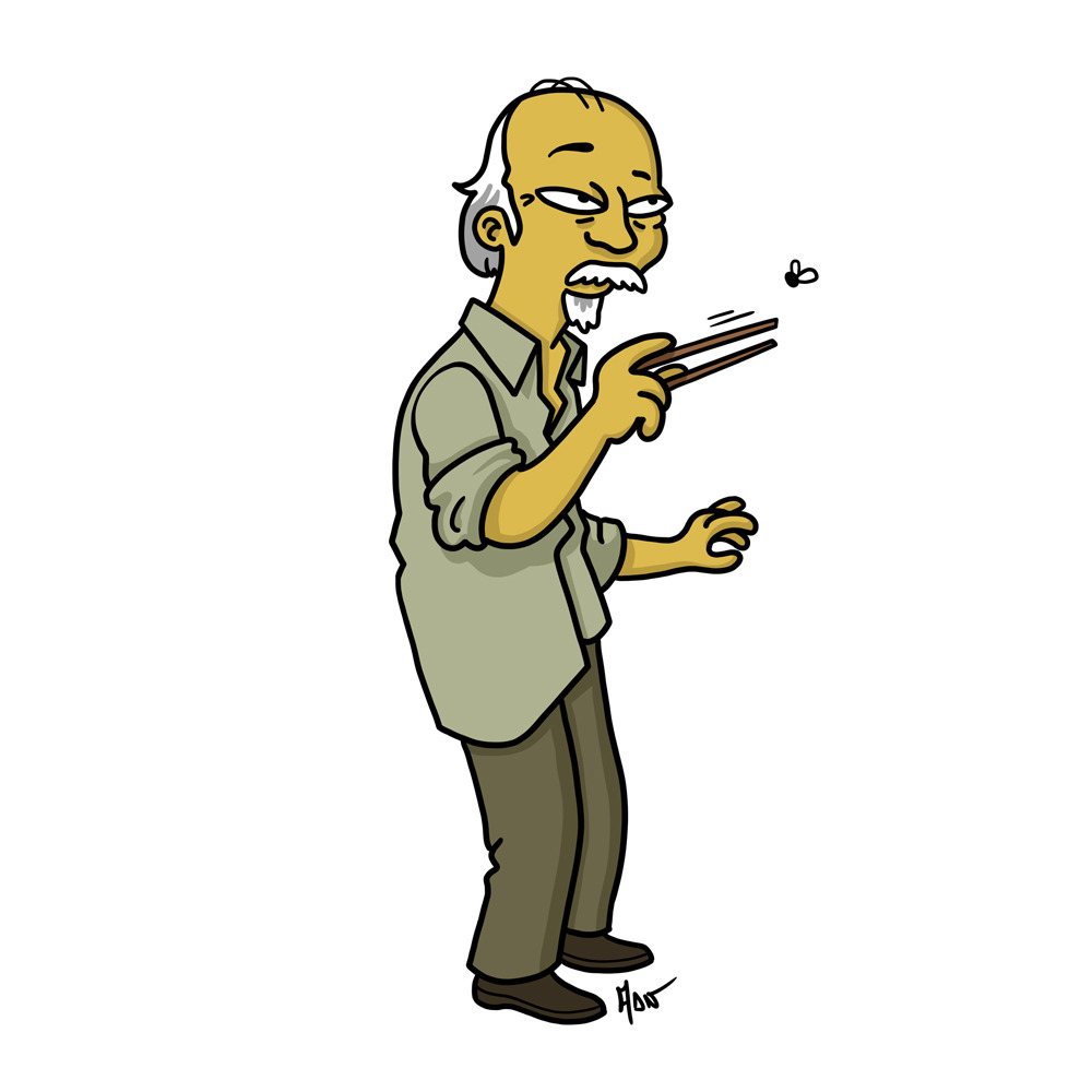1000x1000 Simpsonized Mr Miyagi From Kid Simpsonized