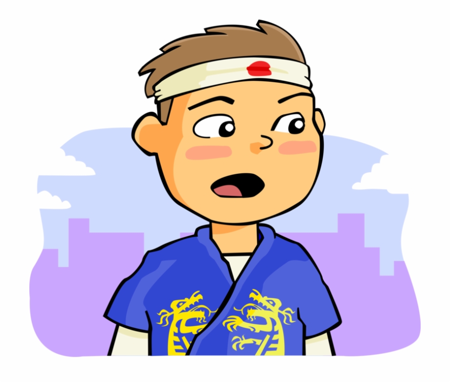 920x780 Vector Illustration Of Karate Kid Thinks He's Japanese Free Png