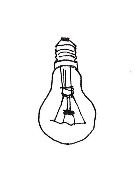 462x644 Lightbulb Drawing