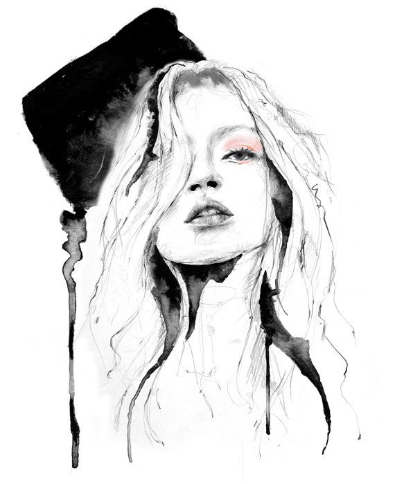 Kate Moss Drawing Free download on ClipArtMag