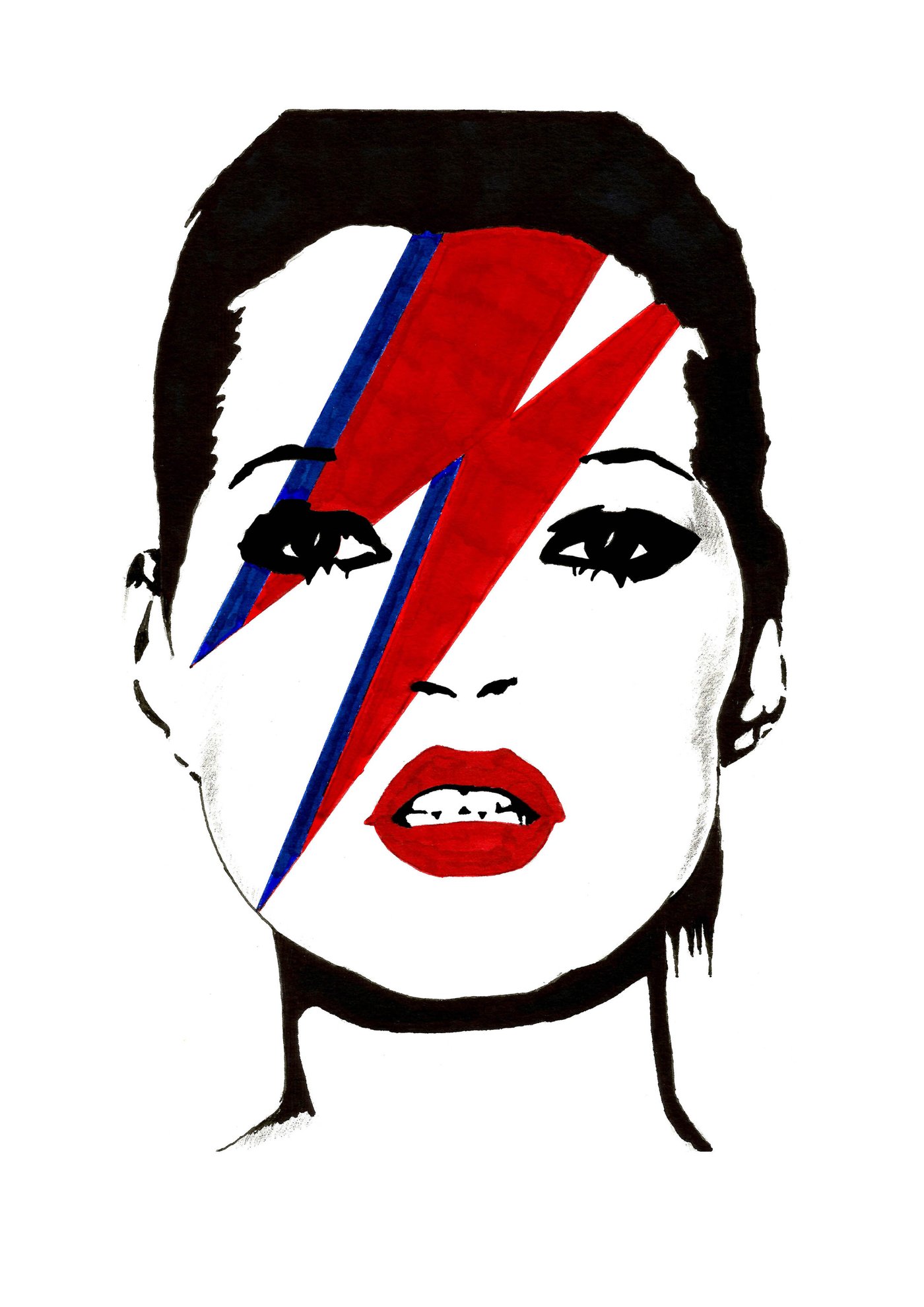 1400x1980 Kate Moss Ziggy Print