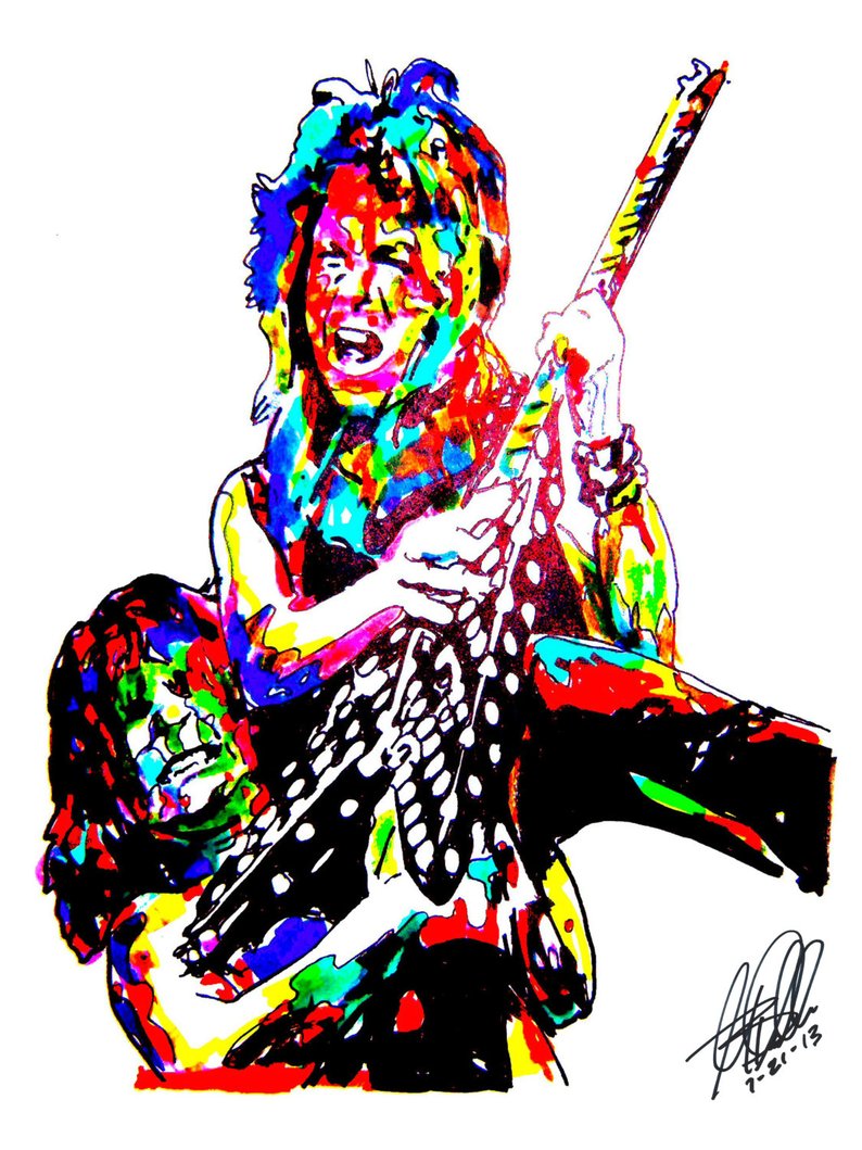 794x1059 Randy Rhoads Of Ozzy Poster From Original Drawing X Etsy