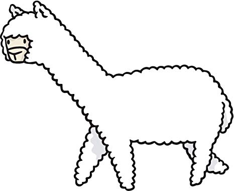 466x380 Cute Adorable Cuddly Kawaii Llama Alpaca Cartoon Vinyl