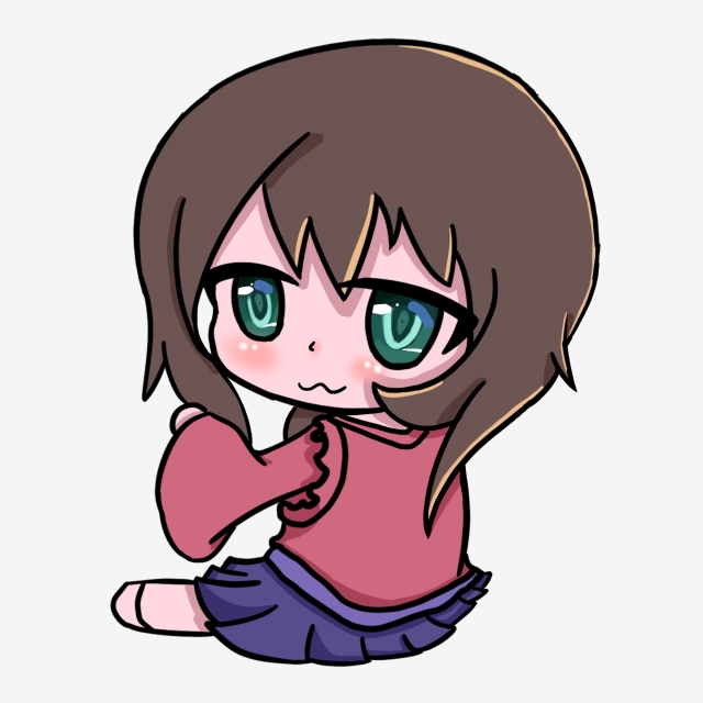 640x640 Big Eyes Cute Sister Red Dress Campus Kawaii, Anime, Comic, Q