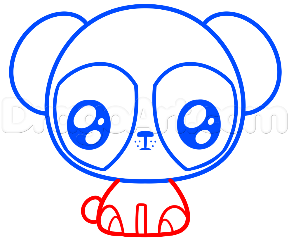 990x828 How To Draw A Kawaii Panda, Step