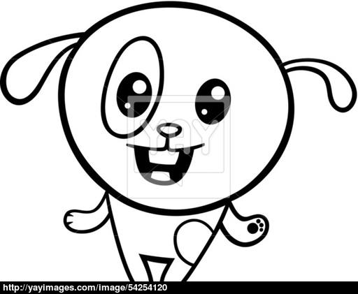 512x421 Cartoon Kawaii Puppy Coloring