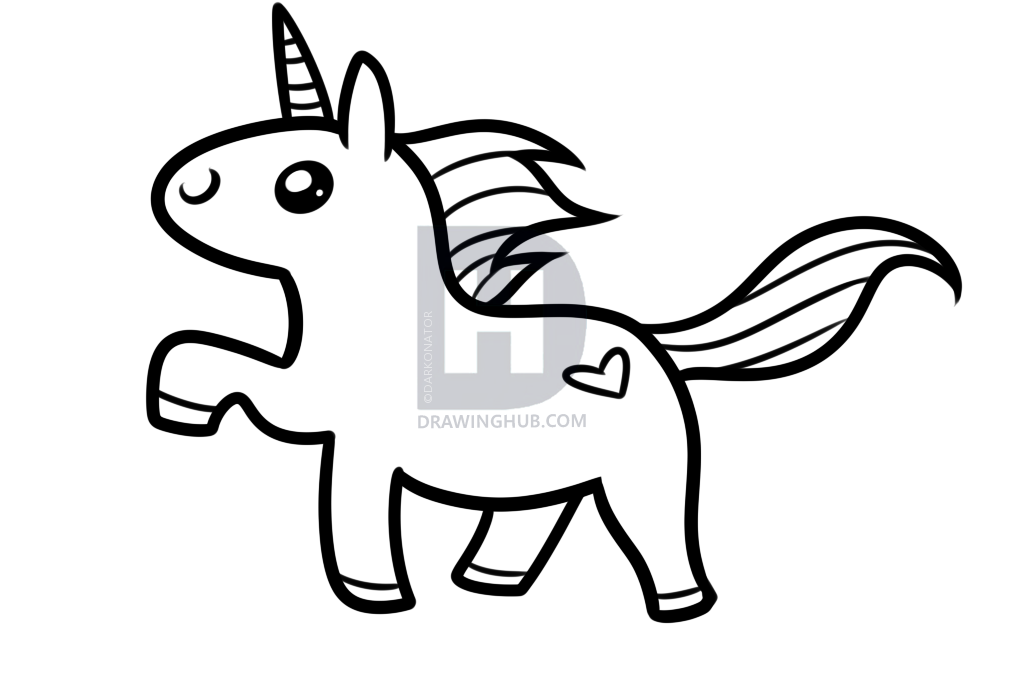 1013x677 How To Draw A Kawaii Unicorn, Step